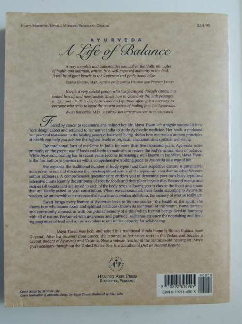 Ayurveda -  A Life of Balance - Maya Tiwari
