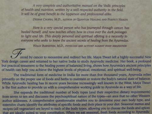 Ayurveda -  A Life of Balance - Maya Tiwari
