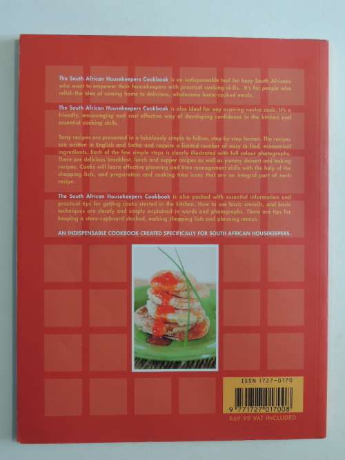 The Housekeeper`s Cookbook - The Easy to Understand Cookbook, English & Sesotho, Step by Step Format