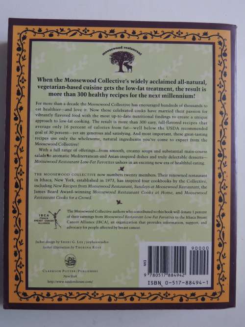 Moosewood Restaurant Low Fat Favorites, Flvorful Recipes for Healthful Meals