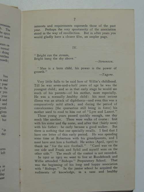 A W McGregor, Rhodes Scholar, Oriel College, Oxford. 2nd Lt, 9th Black Watch - A Memoir by his Fathe