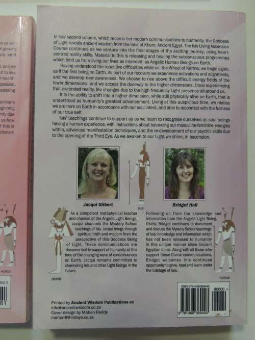 Isis, Mysteries of Love & Life, Vol 1 & 2....ISIS with Osiris and Toth- Jacqui Gilbert, Bridget Hall