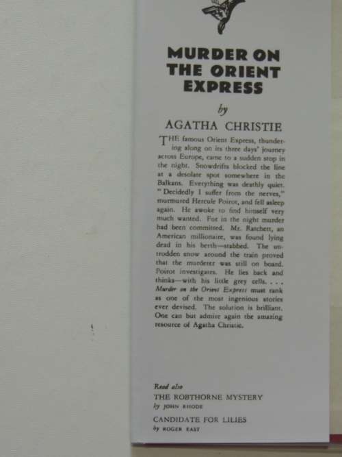 Poirot Solves a Murder on the Orient Express-Agatha Christie - Facsimile Reproduction of 1st Edn