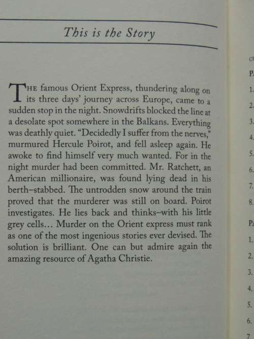Poirot Solves a Murder on the Orient Express-Agatha Christie - Facsimile Reproduction of 1st Edn