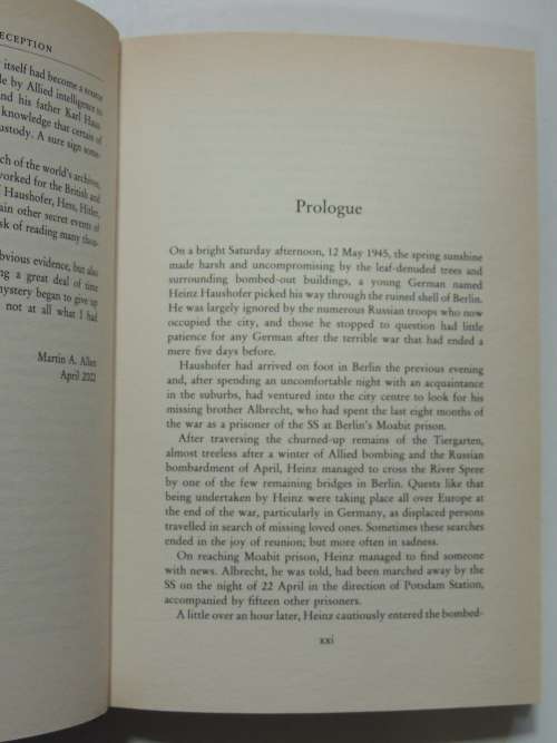 The Hitler/Hess Deception - British Intelligence`s Best-Kept Secret Of The Second World WarMartin A