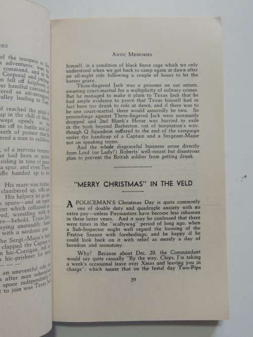 Antic Memories, of the South African Constabulory 1900-1907 - CR Prance      VERY SCARCE
