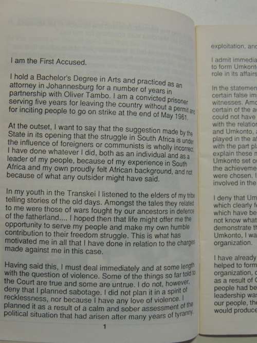 The Historic Speech of Nelson Rolihlahla Mandela at the Rivonia Trial