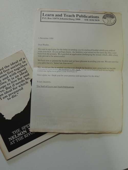 The Historic Speech of Nelson Rolihlahla Mandela at the Rivonia Trial