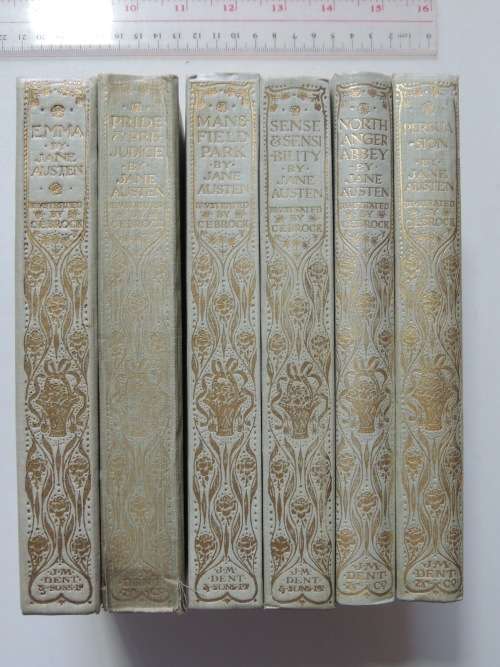 The Series of English Idylls, Jane Austen, A  Beautiful 6 Vol Set, Coloured Illustrations By C Brock