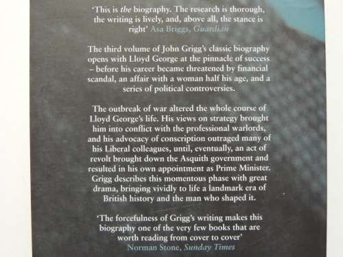 Lloyd George - From Peace To War 1912-1916 - John Grigg