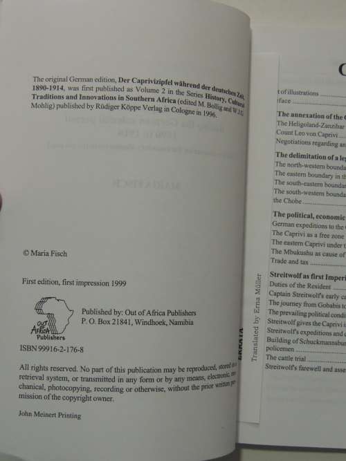 The Caprivi Strip During The German Colonial Period 1890 To 1914 - Maria Fisch