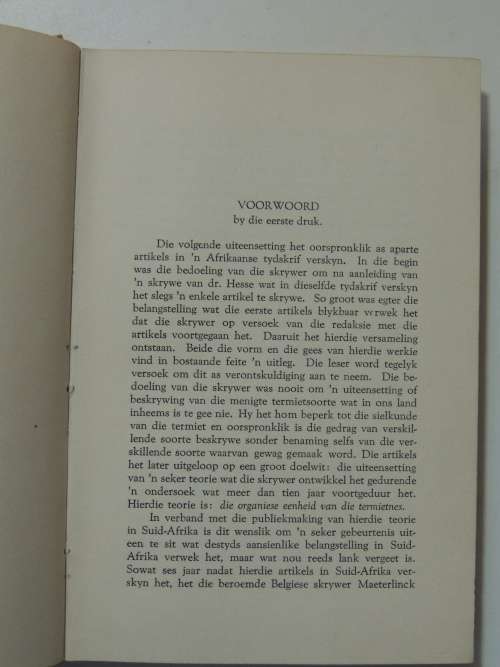 Die Siel Van Die Mier - 4th ImpressionEugene Marais    5de Druk, 1948
