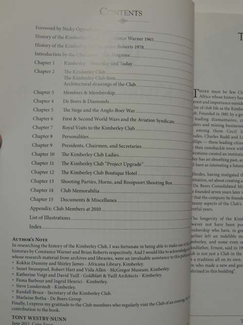 The Kimberley Club - Established in 1881 - Foreword Nicky Oppenheimer