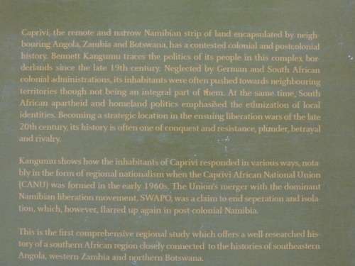 Contesting Caprivi,A History of Colonial Isolation & Regional Nationalism in Namibia-Bennett Kangum