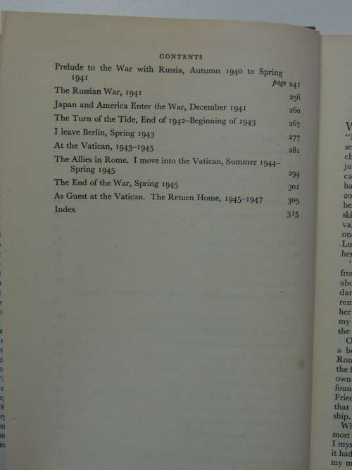 The Memoirs of Ernst Von  Weizsacker, Head of the German Foreign Office 1938-43    SCARCE