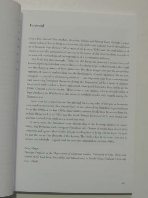 Breweries, Politics & Identity, The History Behind Namibian Beer - Tycho van der Hoog    SCARCE