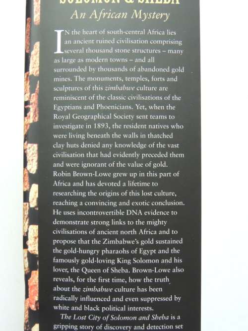 The Lost City Of Solomon & Sheba - An African Mystery - Robin Brown - Lowe