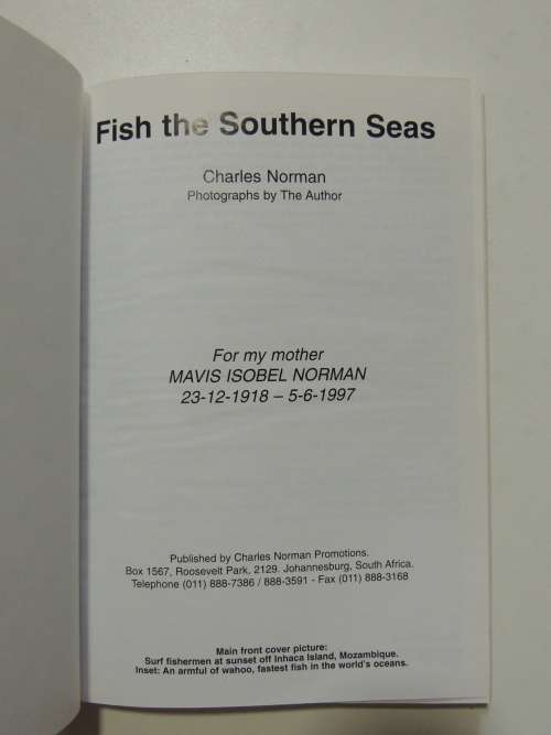 Fish The Southern Seas - Charles Norman