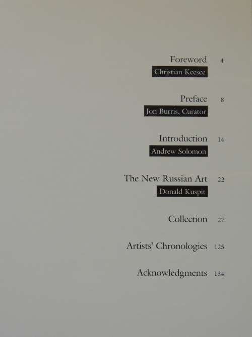 New Russian Art - Paintings from the Christian Keesee Collection- Essays by Donald Kuspit, A Solomon