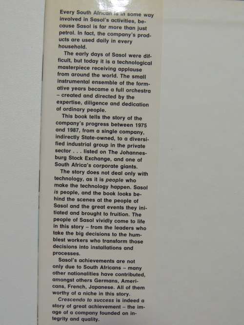 Crescendo to Success SASOL 1975 -1987 - Petro Wessels