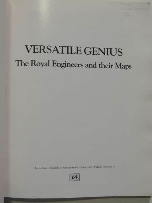 VERSATILE GENIUS - The Royal Engineers and their Maps - Yvonne Garson