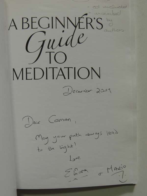 A Beginners Guide to Meditation - Mario & Eliana De Camillis    INSCRIBED   CD Included