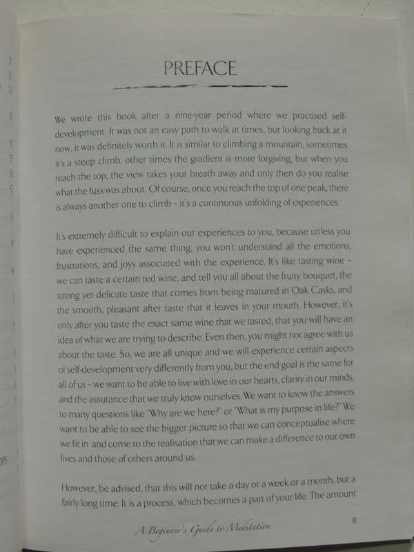 A Beginners Guide to Meditation - Mario & Eliana De Camillis    INSCRIBED   CD Included