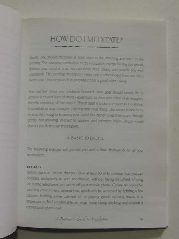 A Beginners Guide to Meditation - Mario & Eliana De Camillis    INSCRIBED   CD Included