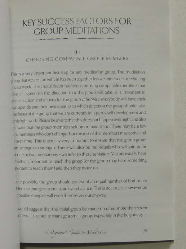 A Beginners Guide to Meditation - Mario & Eliana De Camillis    INSCRIBED   CD Included