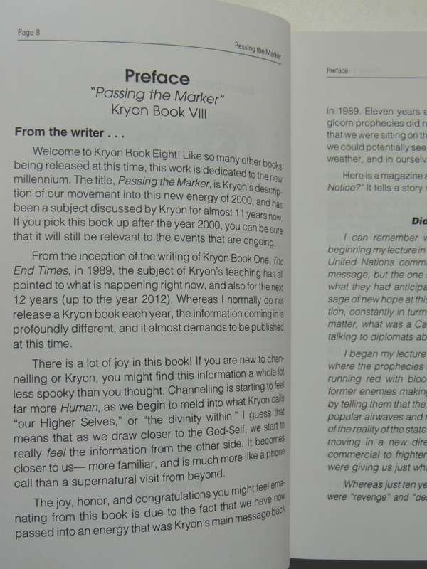 Kryon 2000, Passing the Marker, Understanding the New Millenium Energy, Kryon Book VIII