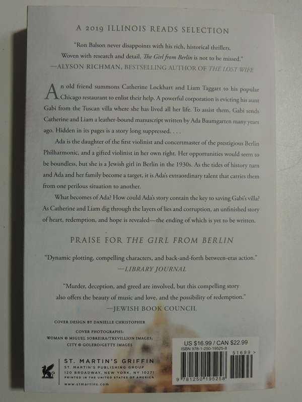 The Girl From Berlin - Ronald H Balson