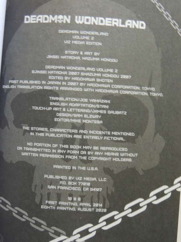 Deadman Wonderland, Vol. 2 - Jinsei Kataoka, Kazuma Kondou