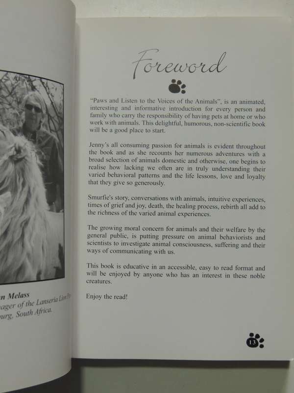 Paws And Listen To The Voices Of The Animals - Jenny Shone     FIRST EDITION