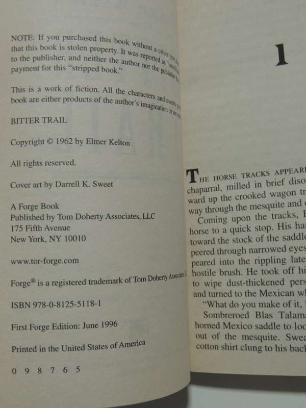 Bitter Trail- Elmer Kelton
