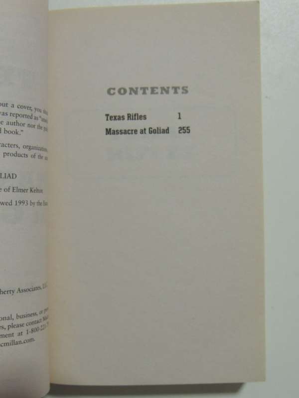 Texas Rifles & Massacre At Goliad - Elmer Kelton    2 Novels in One