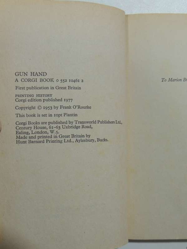 Gun Hand - Frank O`Rourke