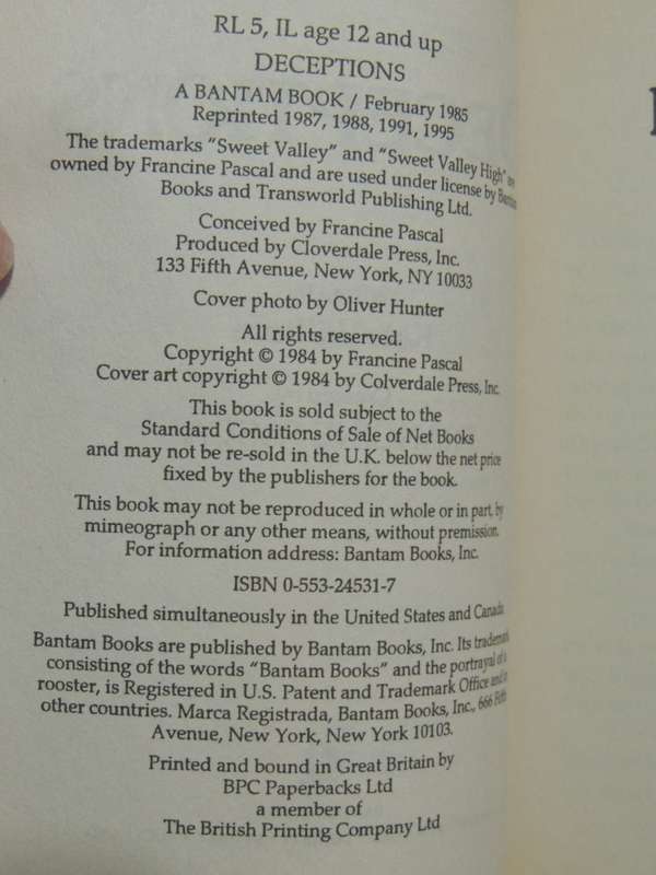Sweet Valley High - Deceptions No. 14 - Francine Pascal
