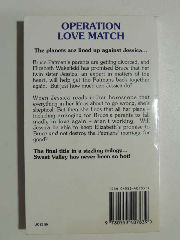 Sweet Valley High - Romance Trilogy -Operation Love Match No. 103Francine Pascal