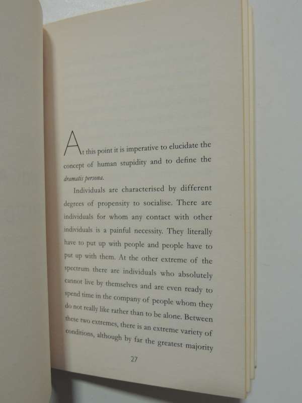 The Basic Laws of Human Stupidity - Carlo M Cipolla