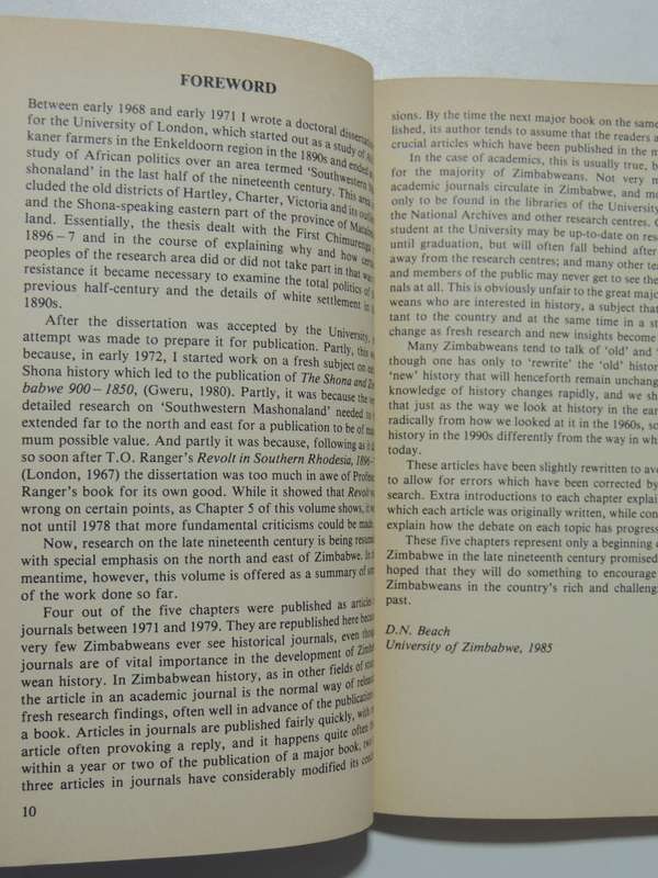 War And Politics In Zimbabwe 1840-1900  - D.N. Beach         VERY SCARCE