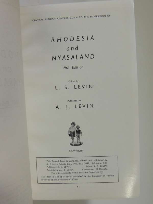 C.A.A. Guide To The Federation Of Rhodesia And Nyasaland - 1961 Edition - ed L.S. Levin