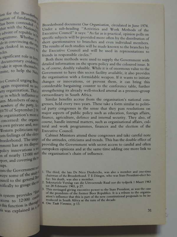 The Super-Afrikaners - Inside The Afrikaner Broederbond - Ivor Wilkins & Hans Strydom