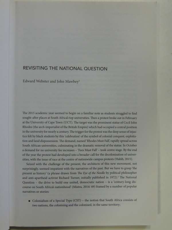 The Unresolved National Question,Left Thought Under Apartheid -eds. Edward Webster & Karin Pampallis