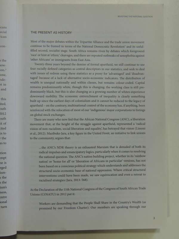 The Unresolved National Question,Left Thought Under Apartheid -eds. Edward Webster & Karin Pampallis
