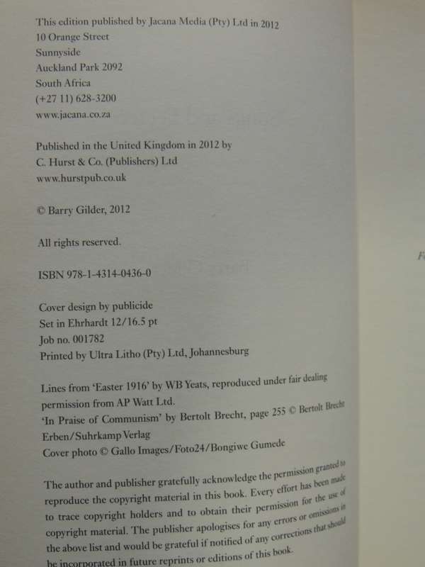 Songs & Secrets - South Africa From Liberation To Governance - Barry Gilder