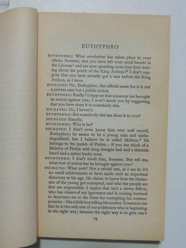 Plato -The Last Days of Socrates, Euthyphro, The Apology, Crito, Phaedo - Hugh Tredennick