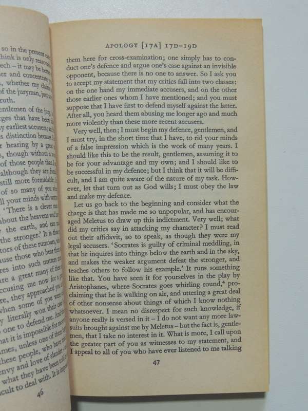 Plato -The Last Days of Socrates, Euthyphro, The Apology, Crito, Phaedo - Hugh Tredennick