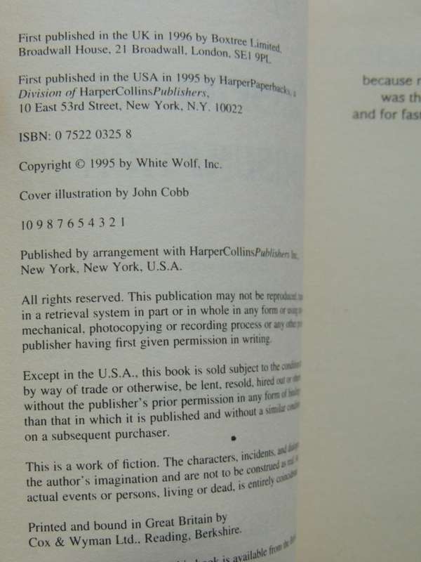 The World of Darkness - Werewolf - Conspicuous Consumption - Stewart von Allmen