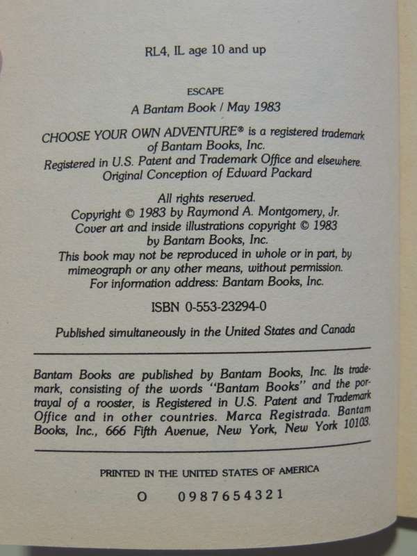 Escape - Choose Your Own Adventure 20 - R.A. Montgomery