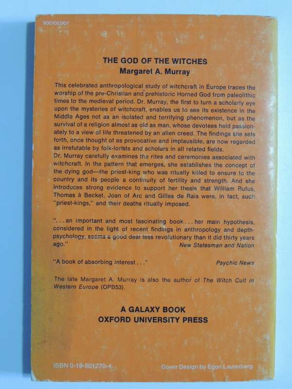 The God Of The Witches - Margaret A. Murray